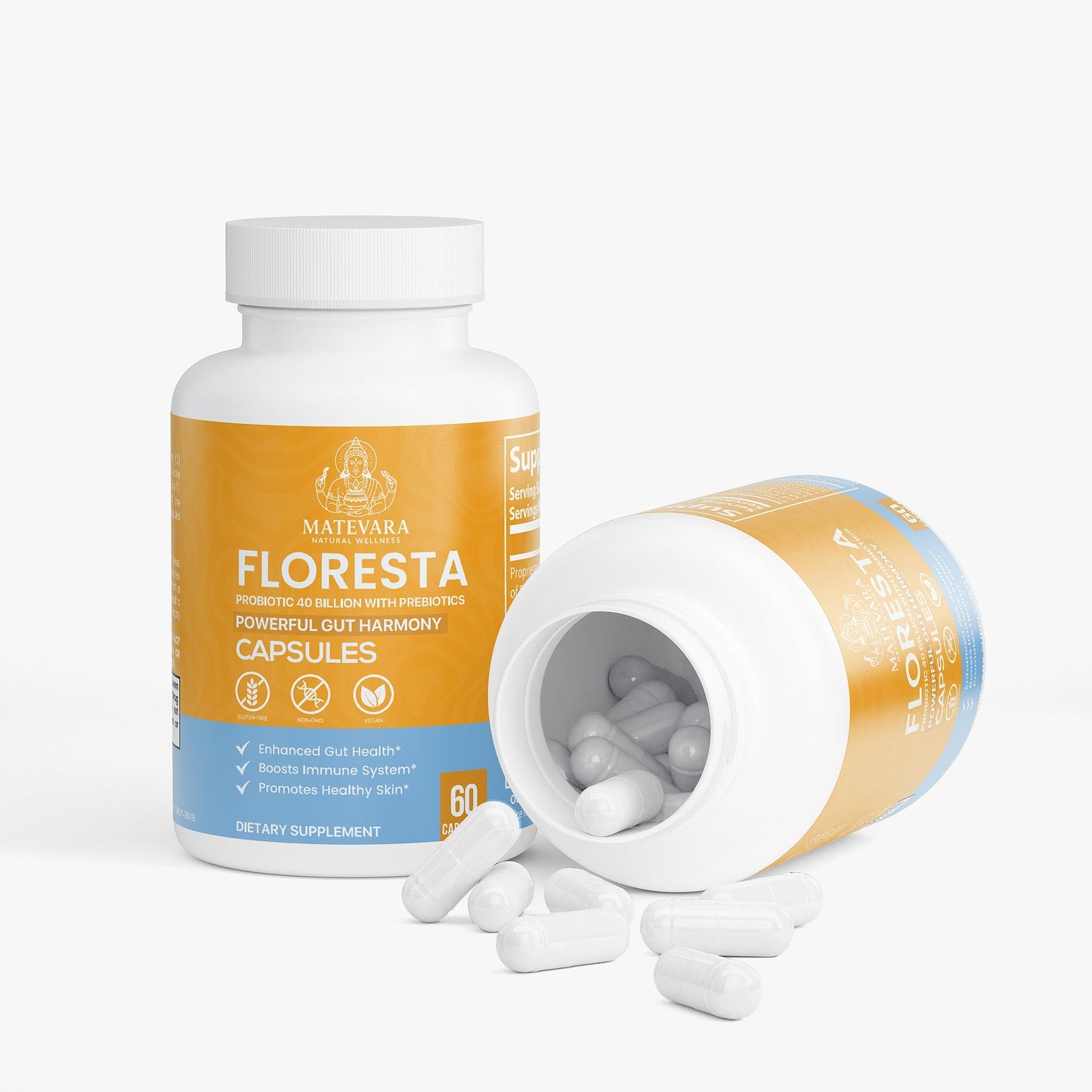 Floresta Probiotic 40 Billion CFU with Prebiotics | 60 Vegan Capsules