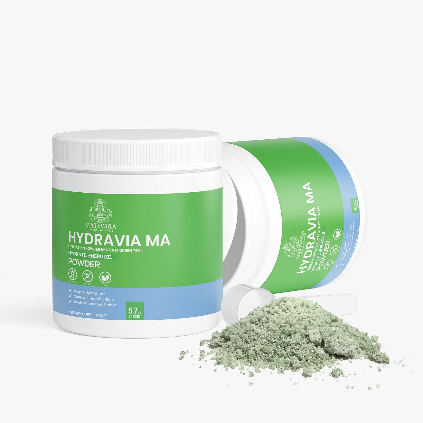 Hydravia Ma Hydration Powder Matcha |Metabolism Support Blend | 5.71 oz