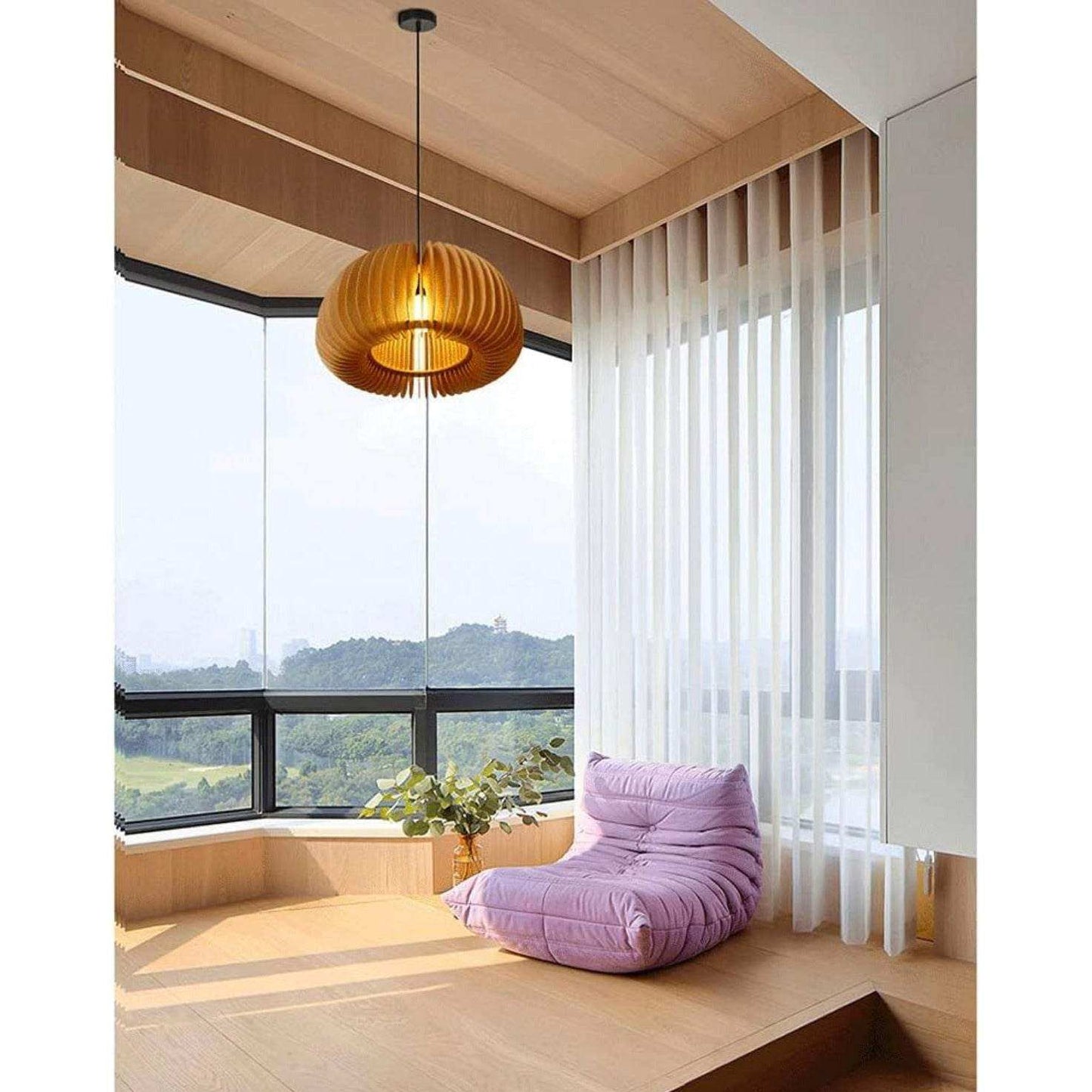 Indoor Chandelier Creative Wooden Ceiling Pendant Lamp