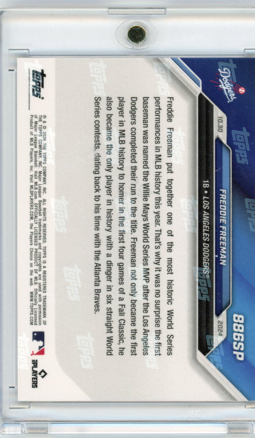 2024 Topps Now Freddie Freeman #886SP Los Angeles Baseball Card