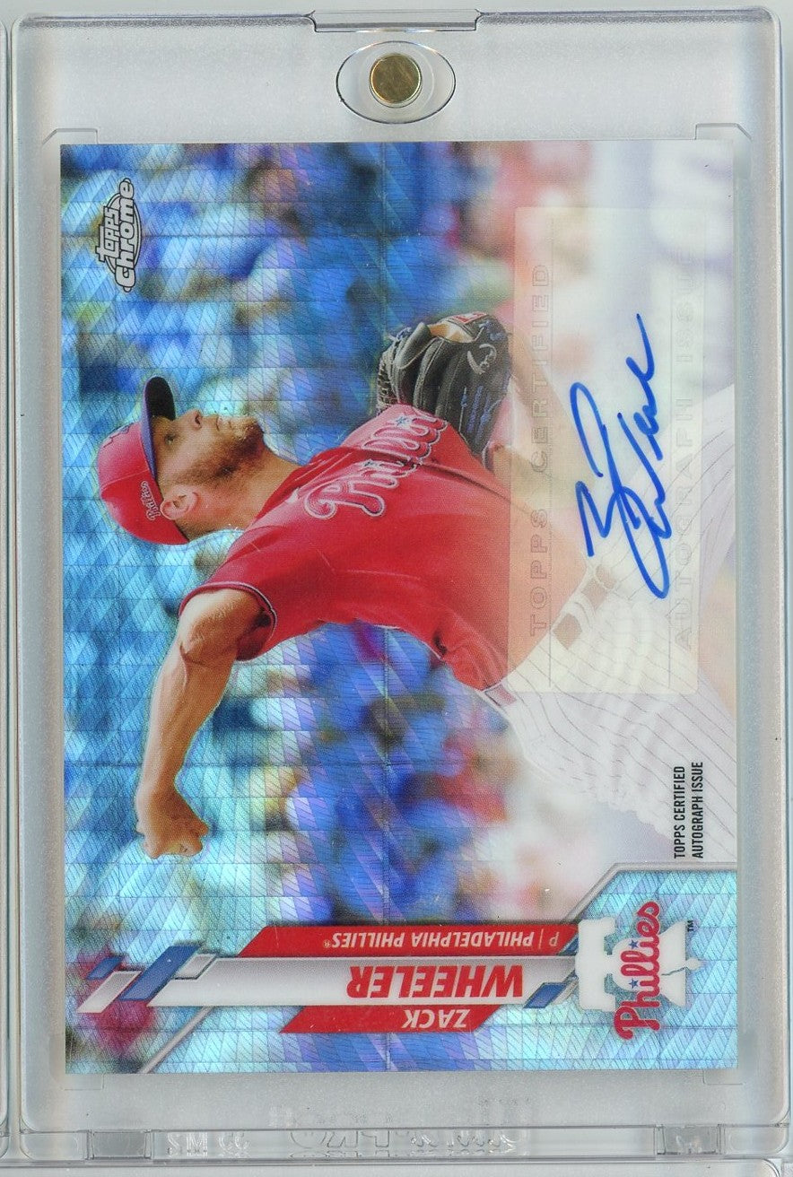 2020 Topps Chrome Zack Wheeler #USAZW /125 Xfractor Auto Philadelphia Baseball Card
