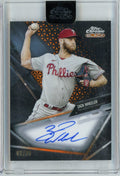 2021 Topps Chrome Black Zack Wheeler #CBAZW /25 Orange Auto Philadelphia Baseball Card