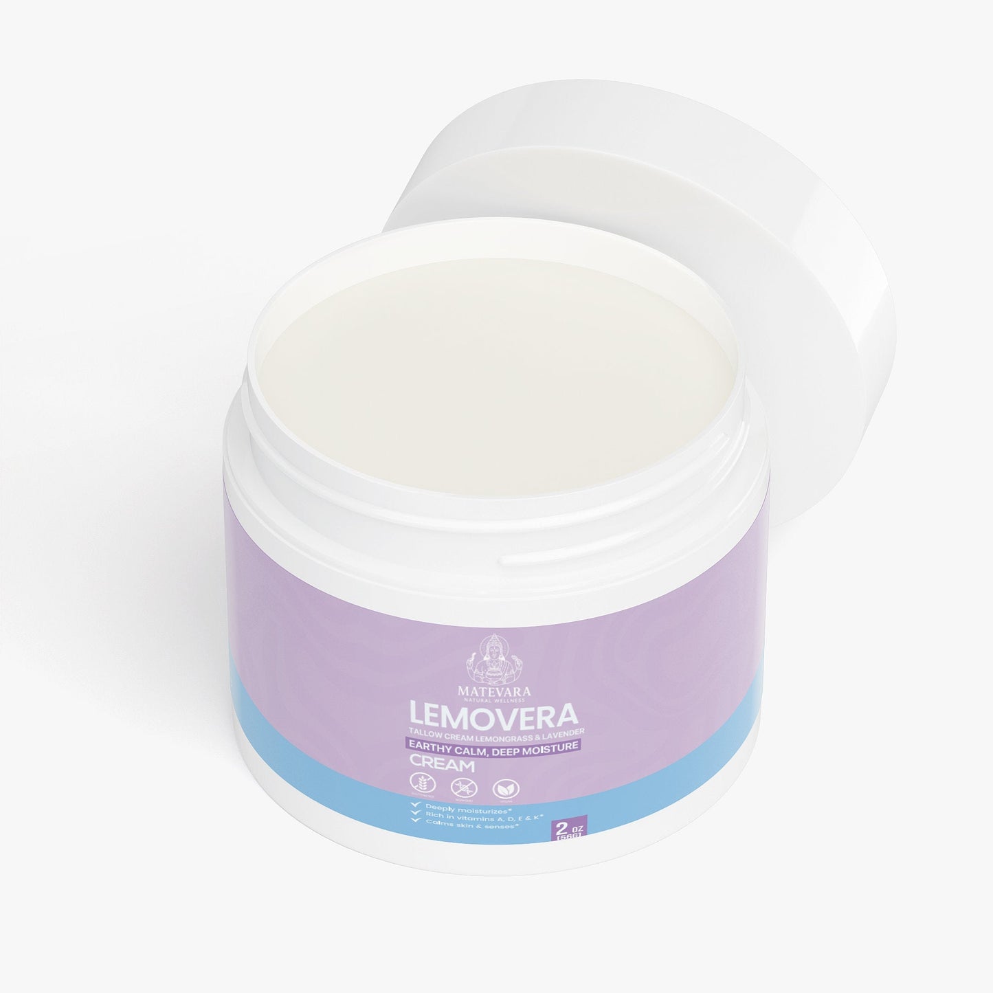 Lemovera Grass-Fed Tallow Cream | Nourishing Skin & Body Moisturizer | 2oz