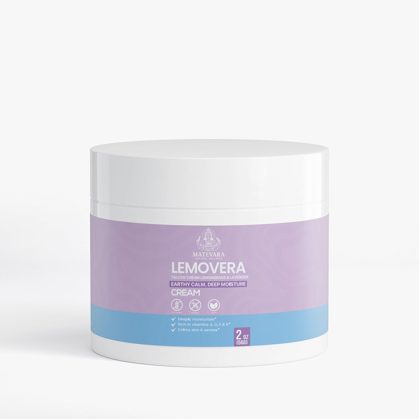 Lemovera Grass-Fed Tallow Cream | Nourishing Skin & Body Moisturizer | 2oz