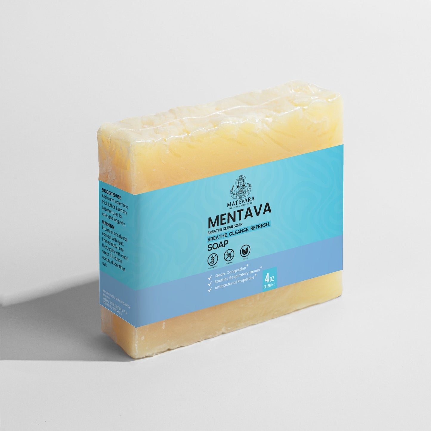 Mentava Cooling Refresh Soap |Natural Moisturizing Bar Soap | 4oz