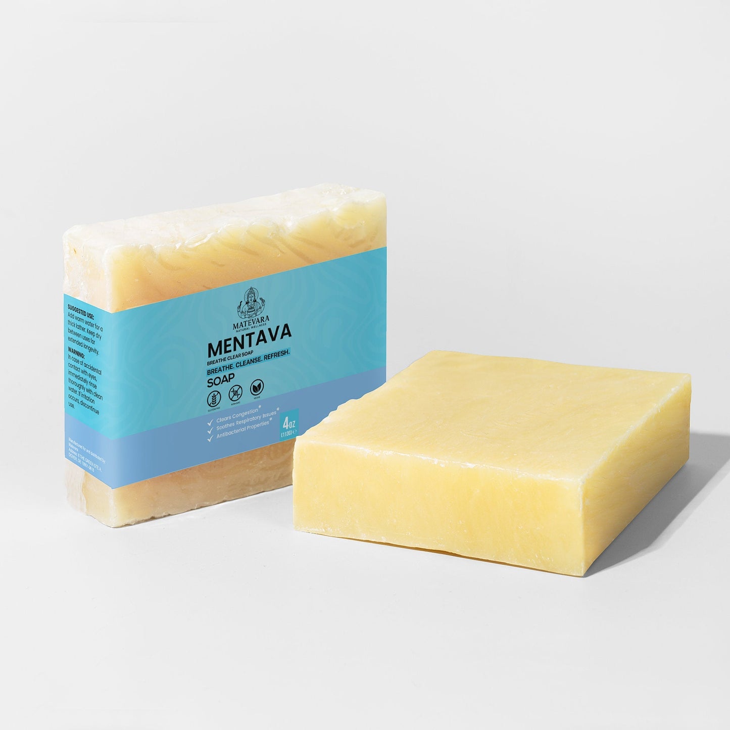 Mentava Cooling Refresh Soap |Natural Moisturizing Bar Soap | 4oz