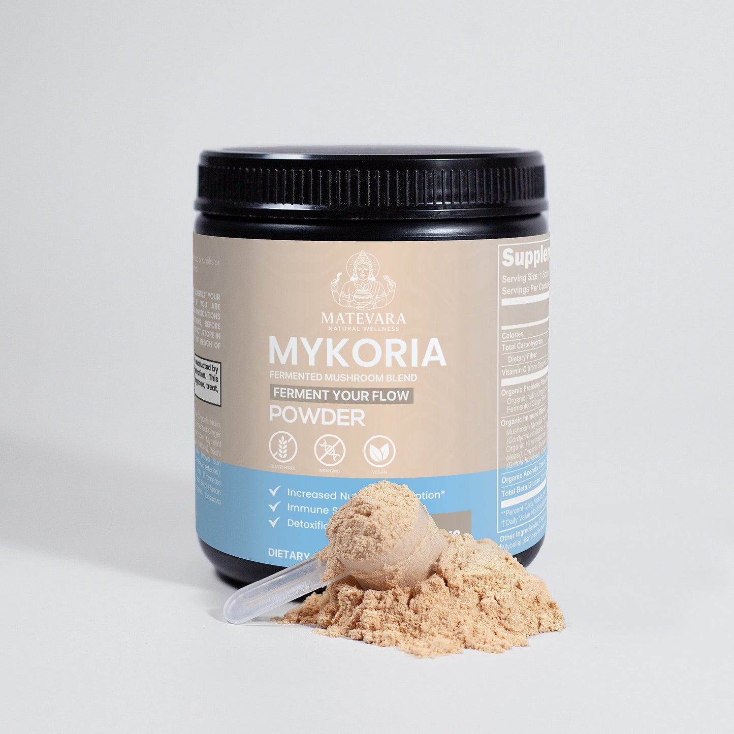 Mykoria Fermented Mushroom Powder | Dietary Supplement | 210g