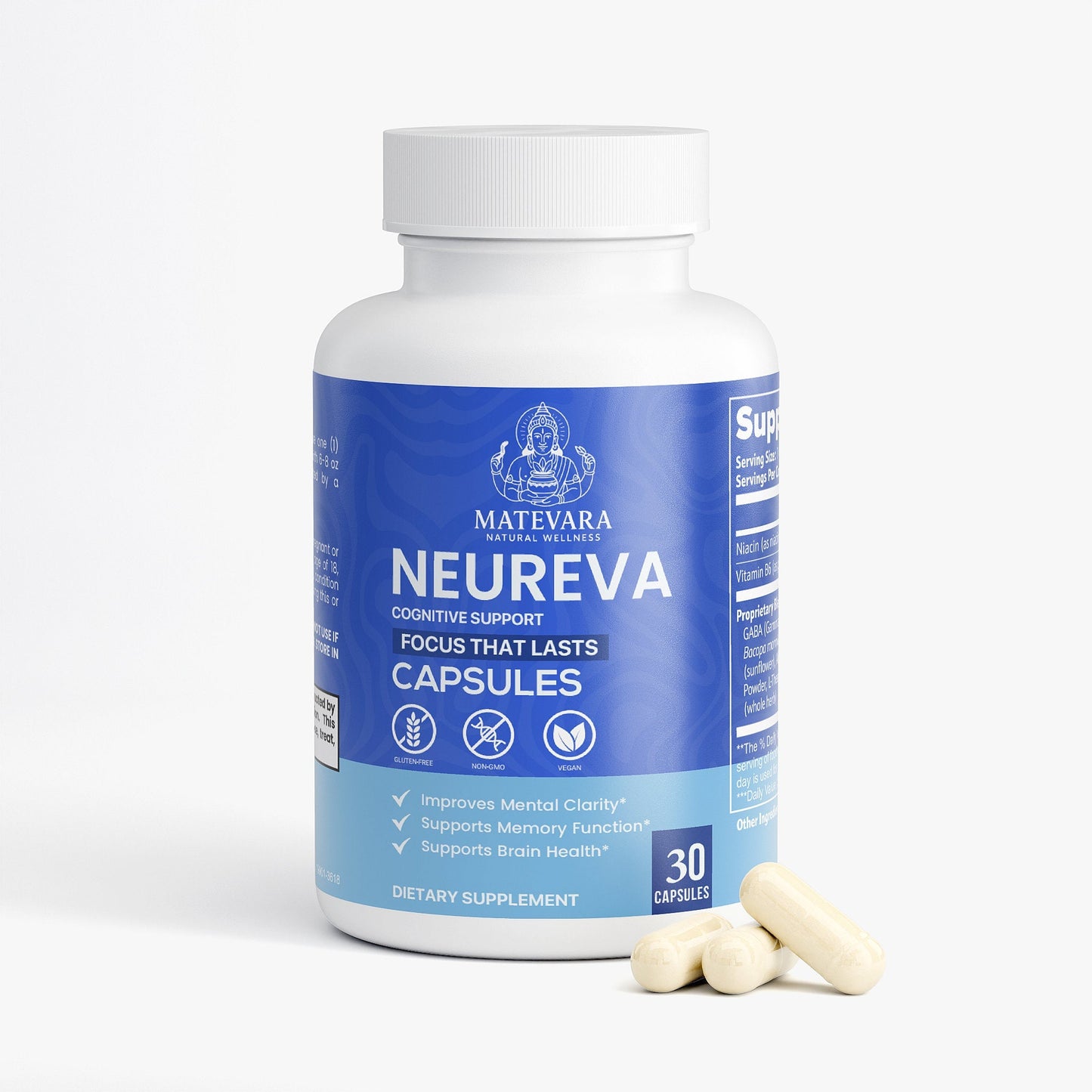 Neureva Supplement for Focus & Memory | 30 Capsules
