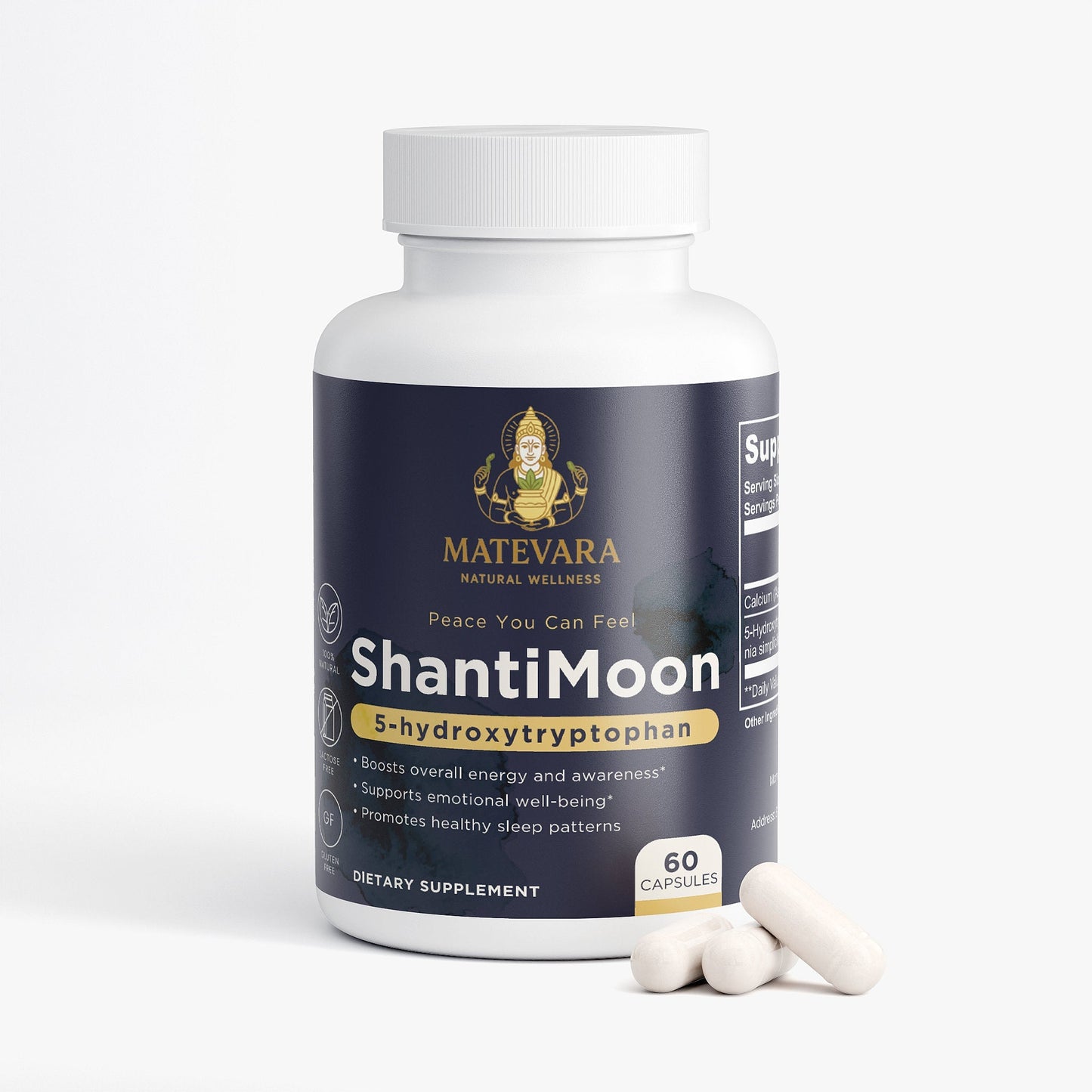 ShantiMoon 5-HTP | Serotonin Support Capsules | 60 Count