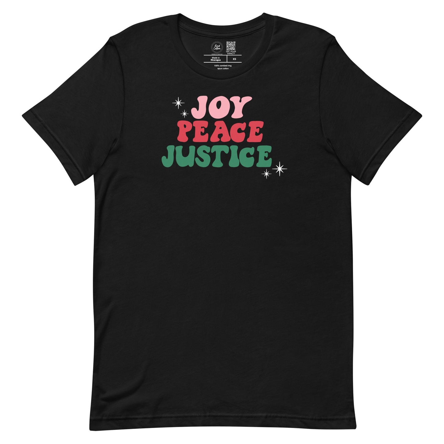Joy Peace Justice Classic Tee