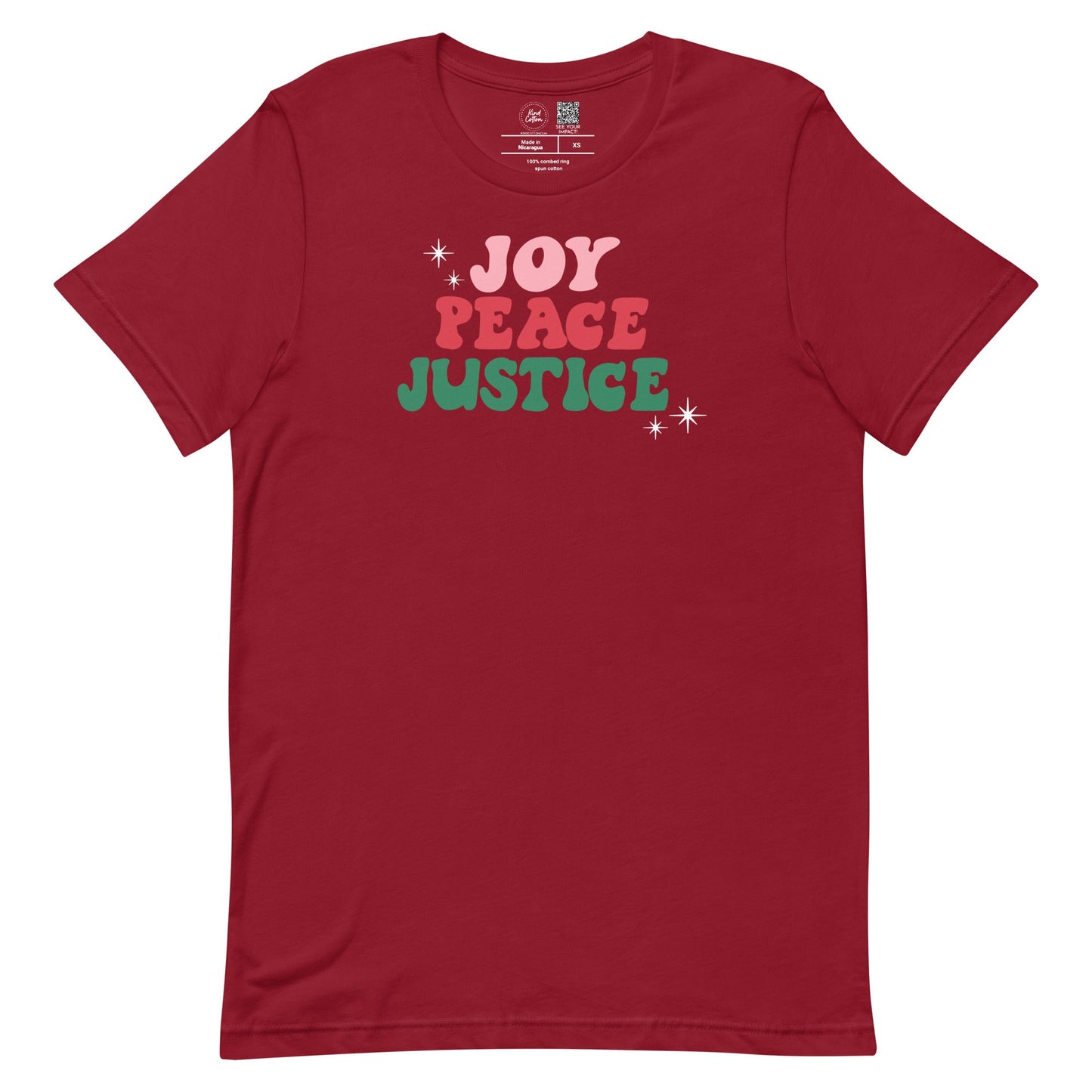 Joy Peace Justice Classic Tee