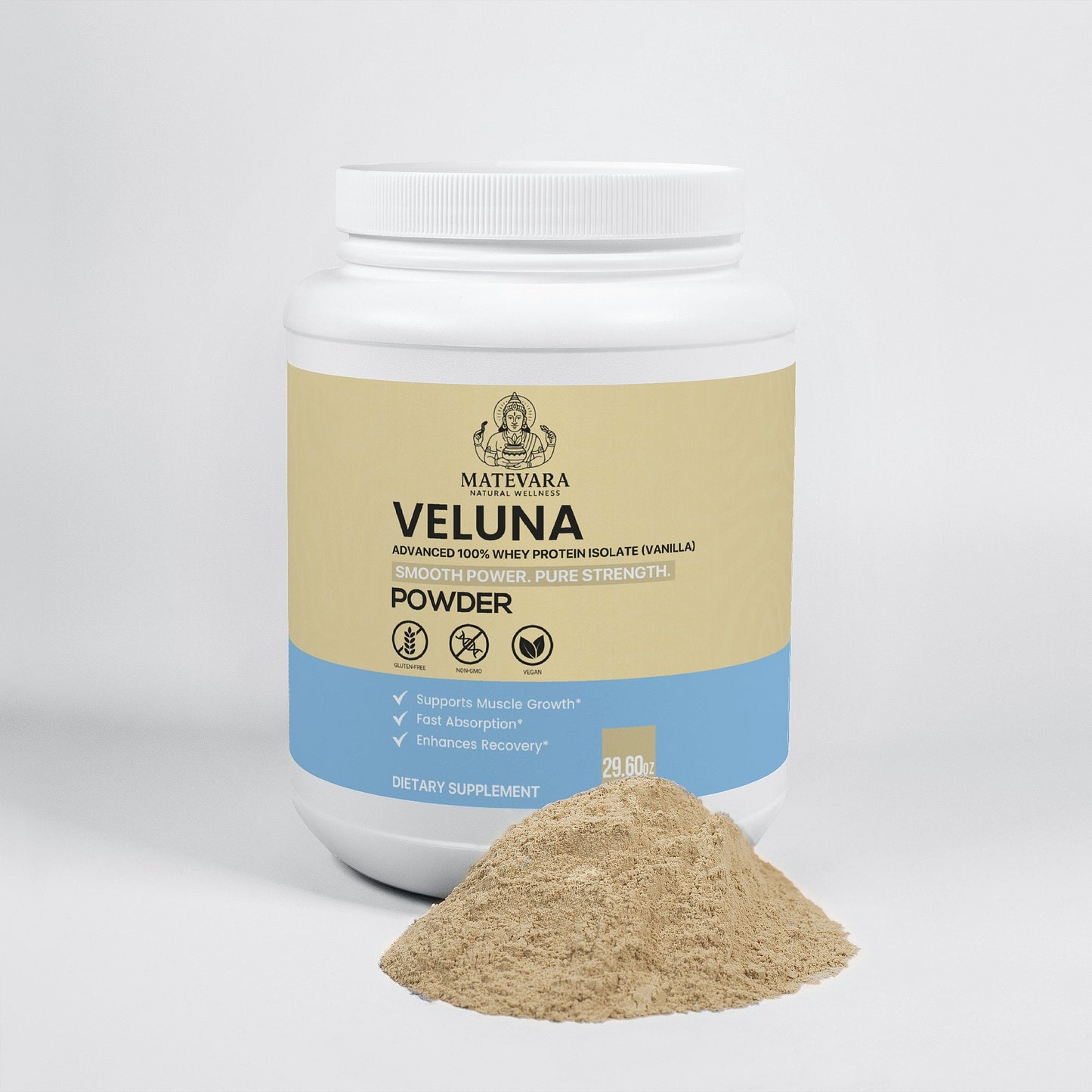 Veluna Advanced 100% Whey Protein Isolate | 28.4 oz (805g)
