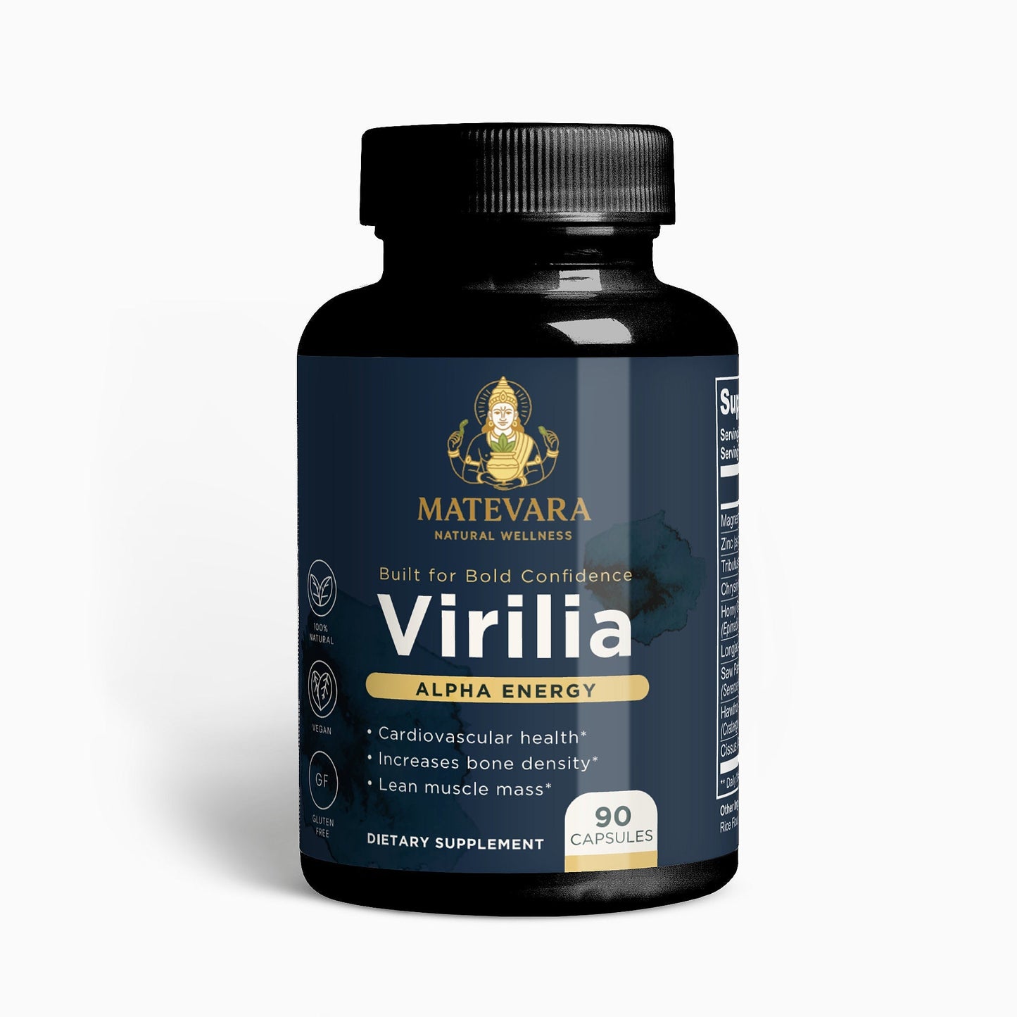 Virilia Alpha Energy |Men’s Vitality Support Capsules | 90 Count