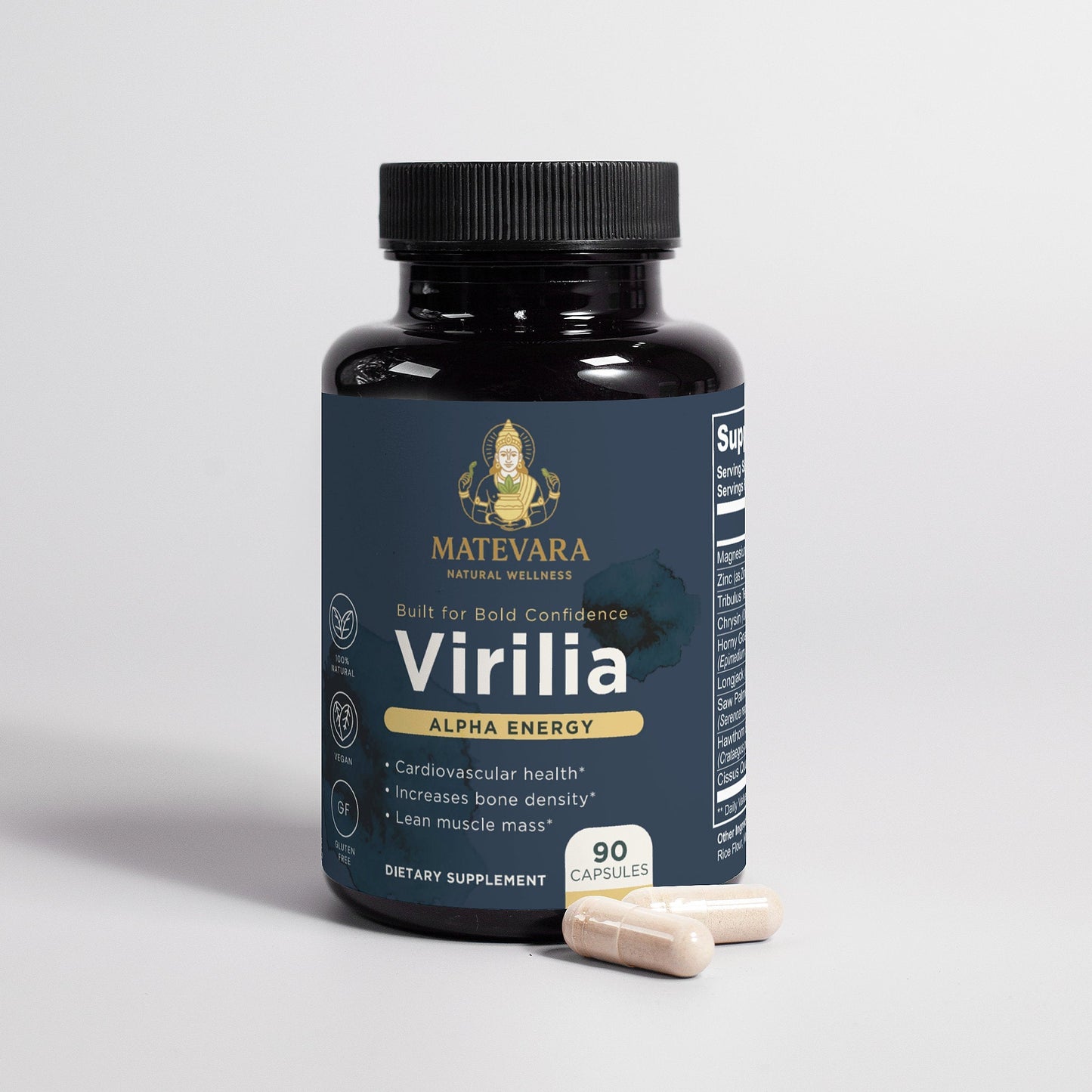 Virilia Alpha Energy |Men’s Vitality Support Capsules | 90 Count