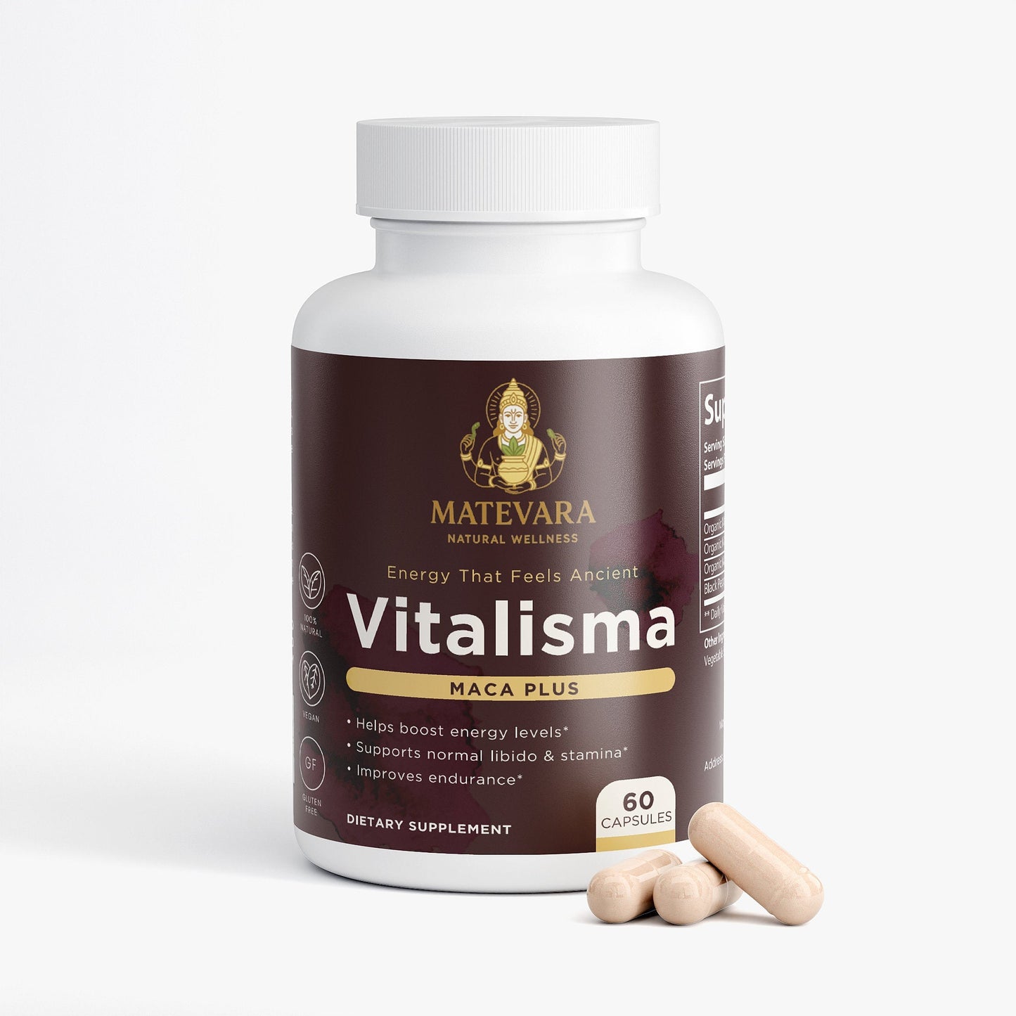 VITALISMA Maca Plus | Energy & Vitality Support | 60 Capsules
