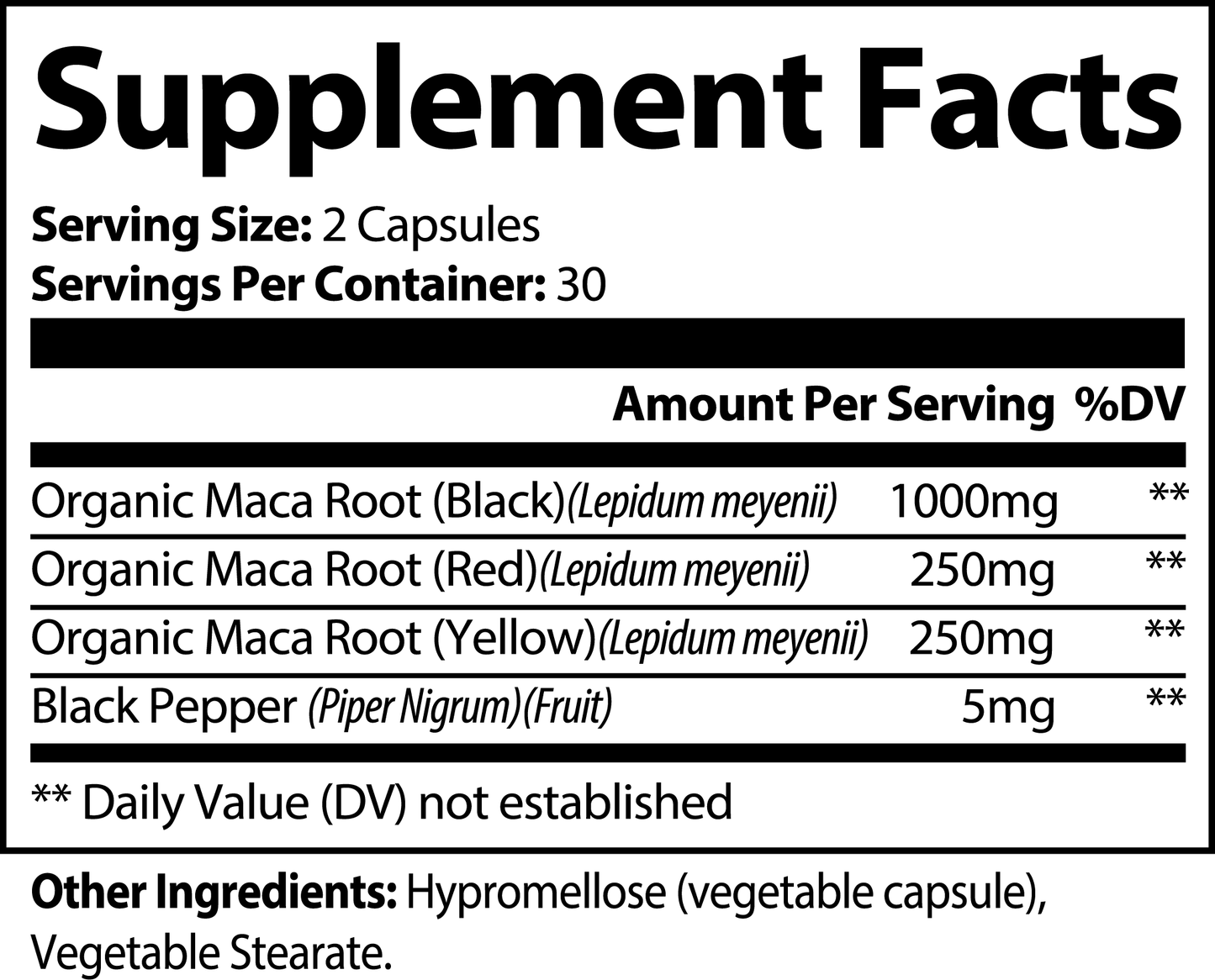 VITALISMA Maca Plus | Energy & Vitality Support | 60 Capsules