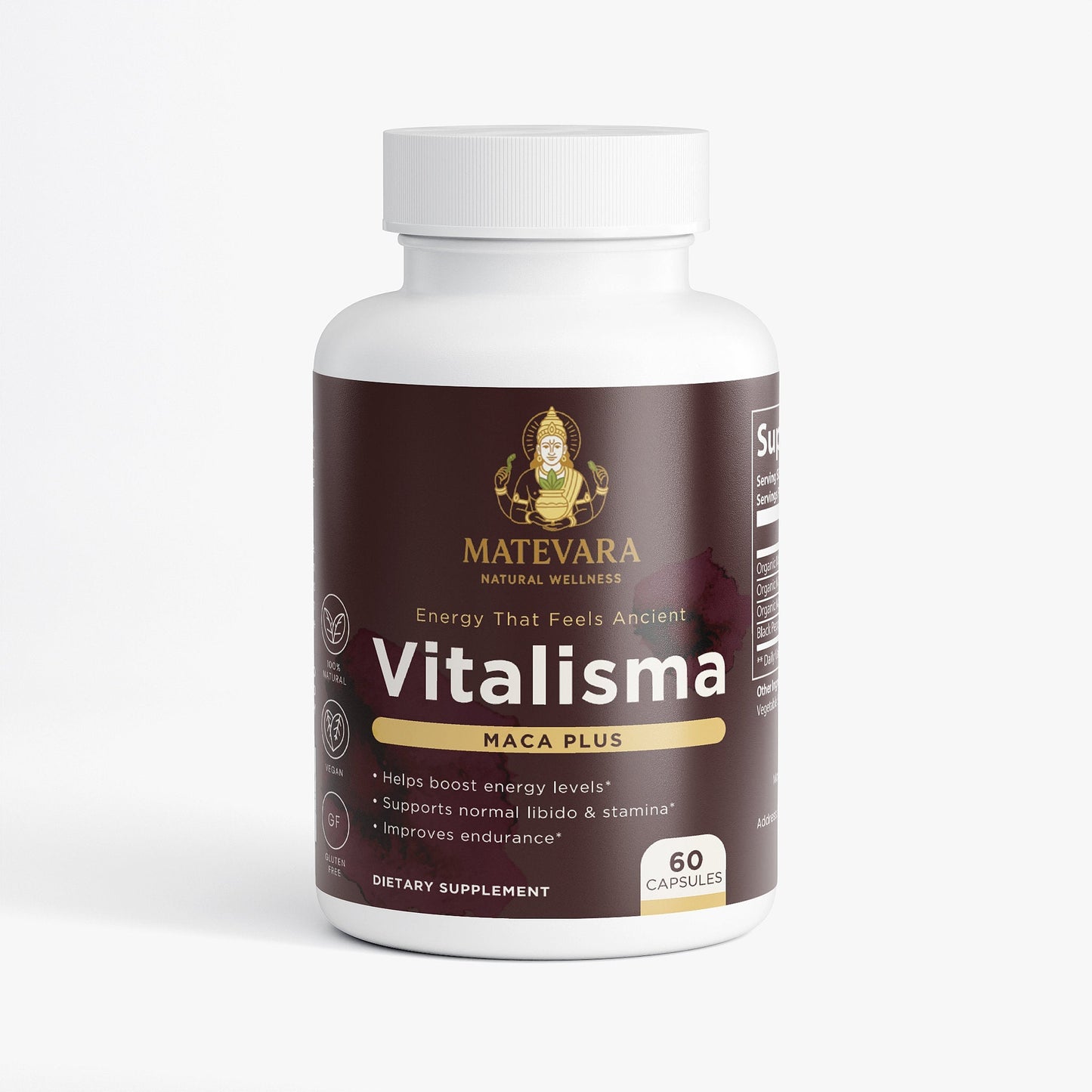 VITALISMA Maca Plus | Energy & Vitality Support | 60 Capsules
